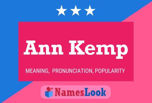 Ann Kemp Namensposter