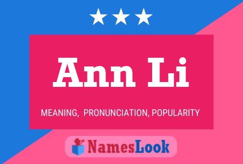 Ann Li Namensposter