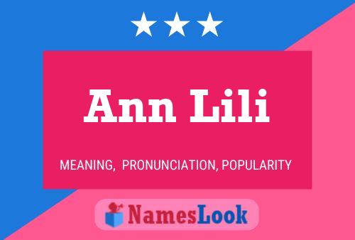 Ann Lili Namensposter