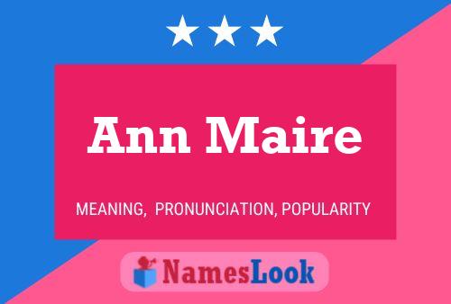 Ann Maire Namensposter