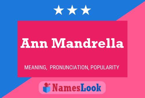 Ann Mandrella Namensposter