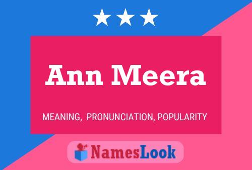 Ann Meera Namensposter