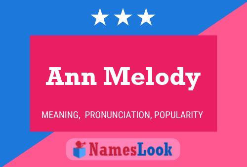 Ann Melody Namensposter