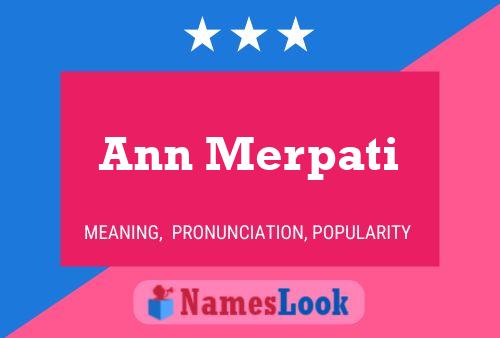 Ann Merpati Namensposter