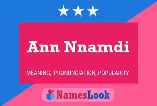 Ann Nnamdi Namensposter