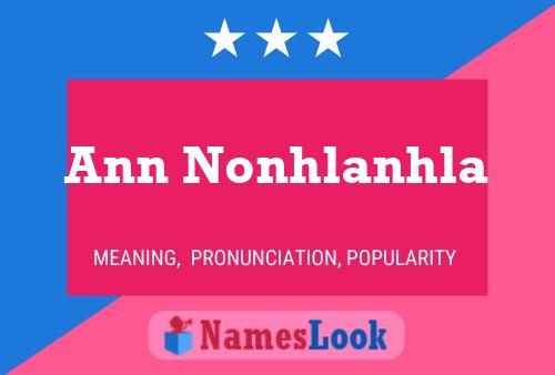 Ann Nonhlanhla Namensposter