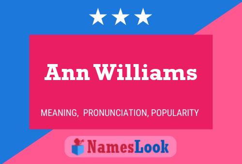 Ann Williams Namensposter