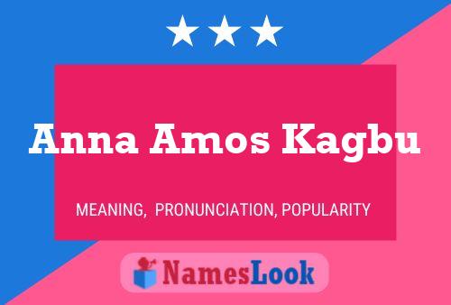 Anna Amos Kagbu Namensposter