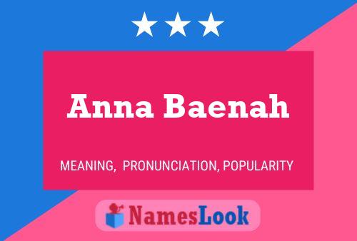 Anna Baenah Namensposter