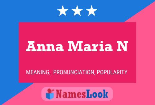 Anna Maria N Namensposter