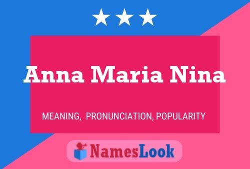 Anna Maria Nina Namensposter