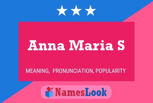 Anna Maria S Namensposter