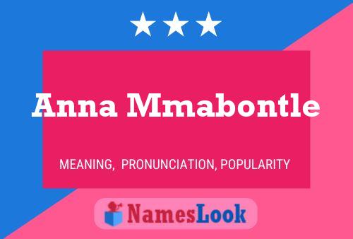 Anna Mmabontle Namensposter