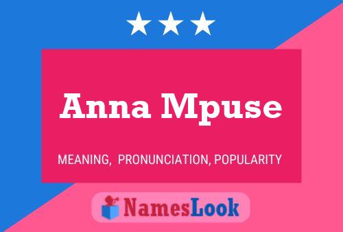 Anna Mpuse Namensposter