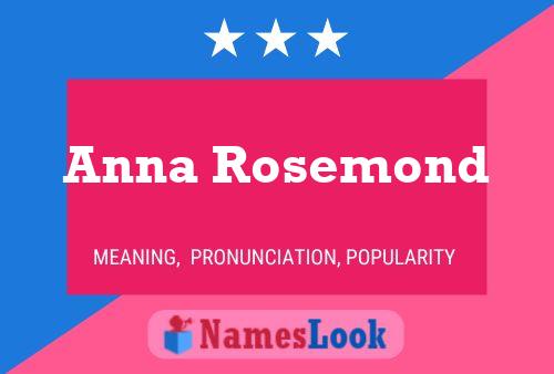 Anna Rosemond Namensposter