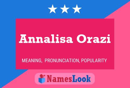 Annalisa Orazi Namensposter