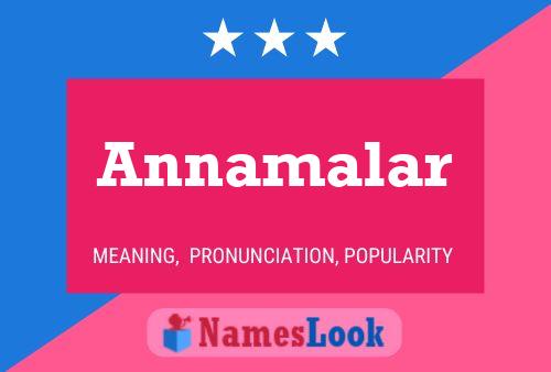 Annamalar Namensposter