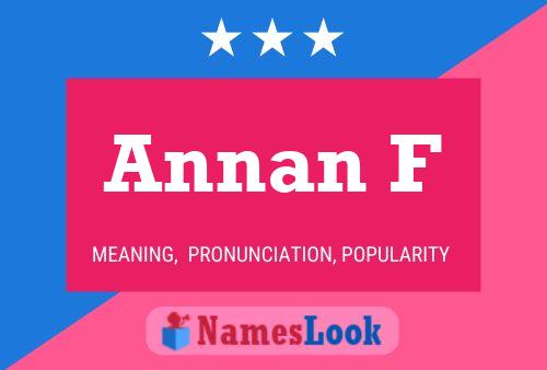 Annan F Namensposter