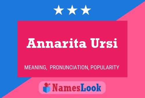 Annarita Ursi Namensposter