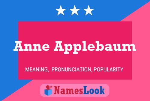 Anne Applebaum Namensposter