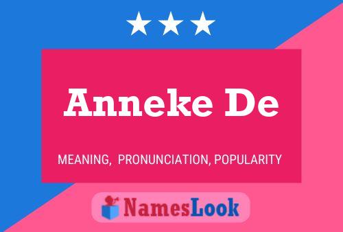 Anneke De Namensposter