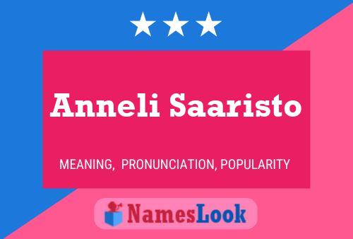 Anneli Saaristo Namensposter