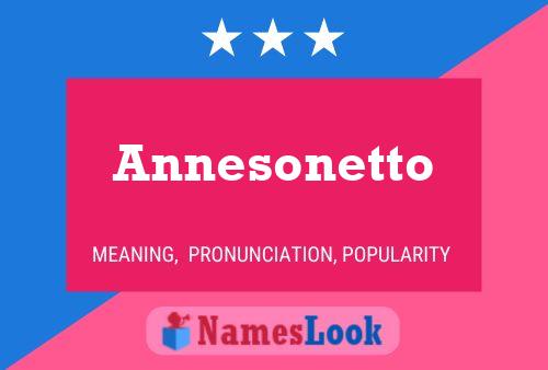 Annesonetto Namensposter