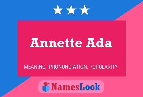 Annette Ada Namensposter