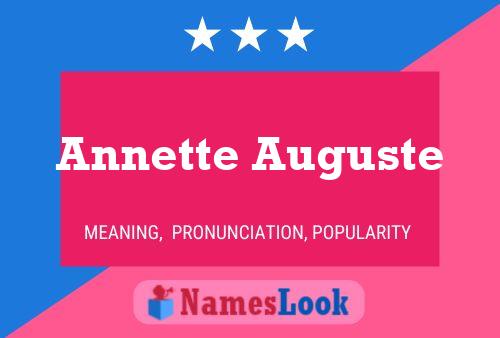 Annette Auguste Namensposter