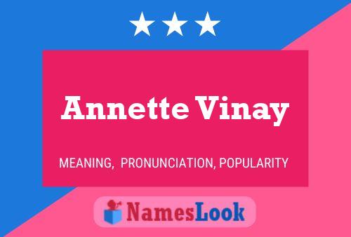 Annette Vinay Namensposter