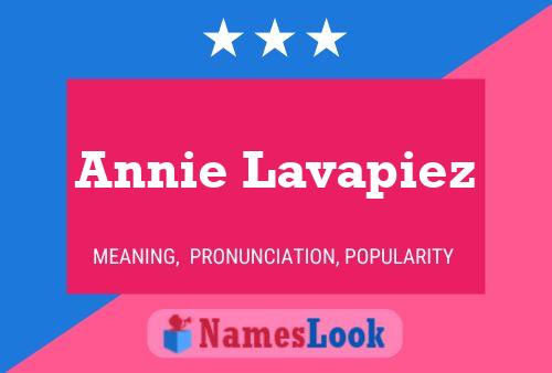 Annie Lavapiez Namensposter