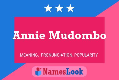 Annie Mudombo Namensposter