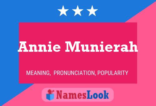 Annie Munierah Namensposter