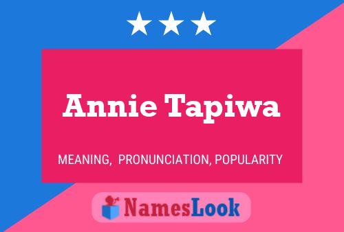 Annie Tapiwa Namensposter