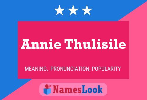 Annie Thulisile Namensposter