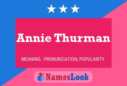 Annie Thurman Namensposter