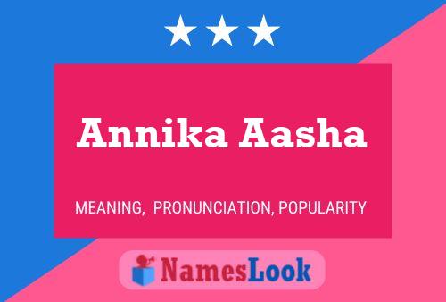 Annika Aasha Namensposter