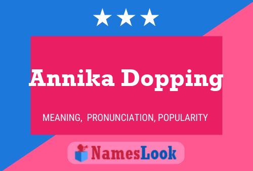 Annika Dopping Namensposter