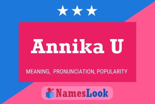 Annika U Namensposter