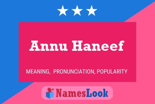 Annu Haneef Namensposter