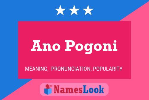 Ano Pogoni Namensposter