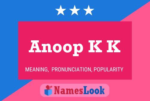 Anoop K K Namensposter