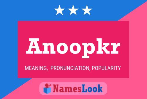 Anoopkr Namensposter