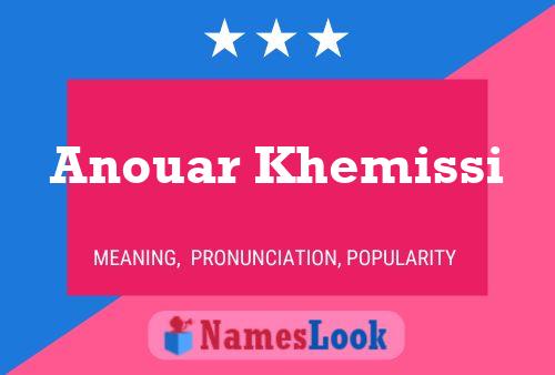 Anouar Khemissi Namensposter