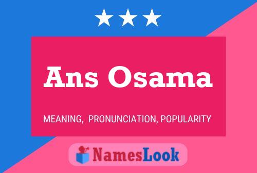 Ans Osama Namensposter