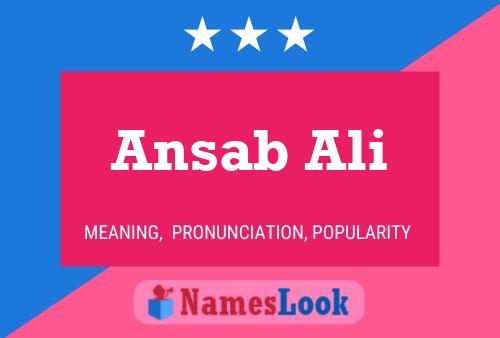 Ansab Ali Namensposter