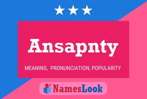 Ansapnty Namensposter