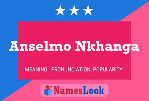 Anselmo Nkhanga Namensposter