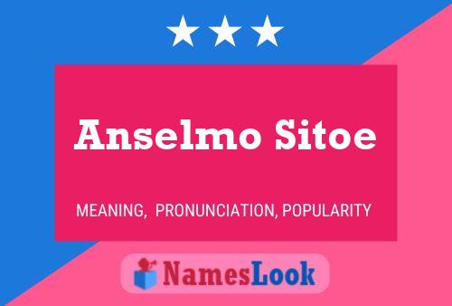 Anselmo Sitoe Namensposter