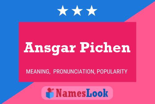 Ansgar Pichen Namensposter